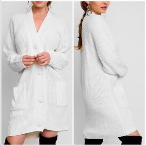 Plus size knit cardigan oversized fit sweater